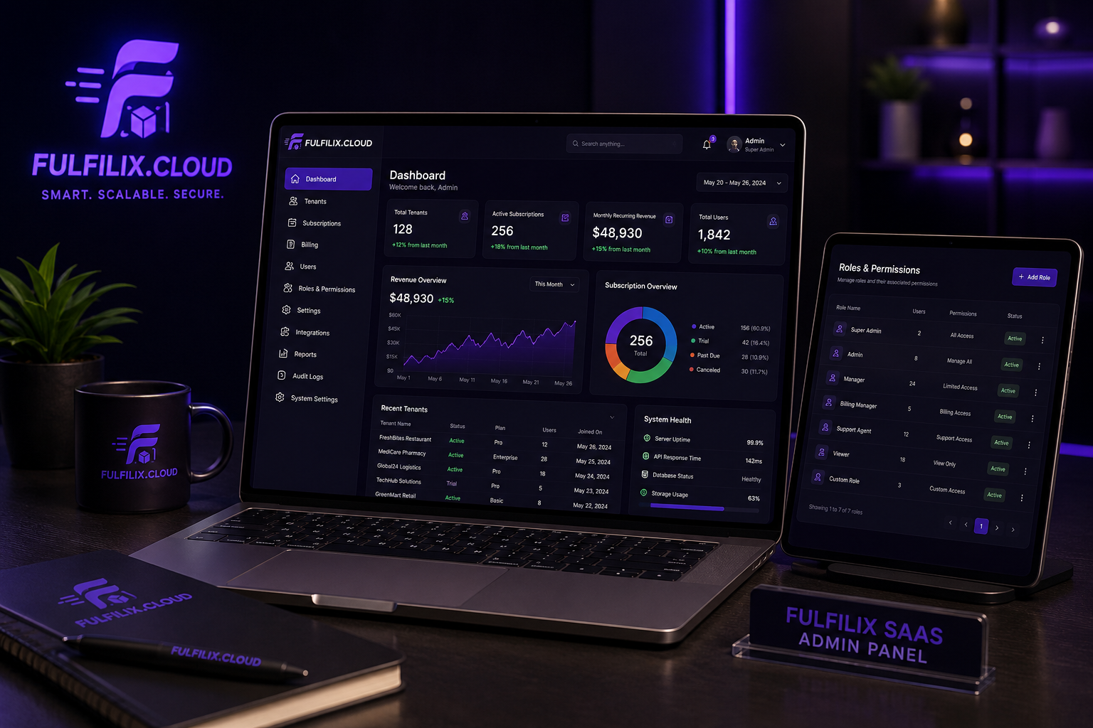 SaaS admin panel