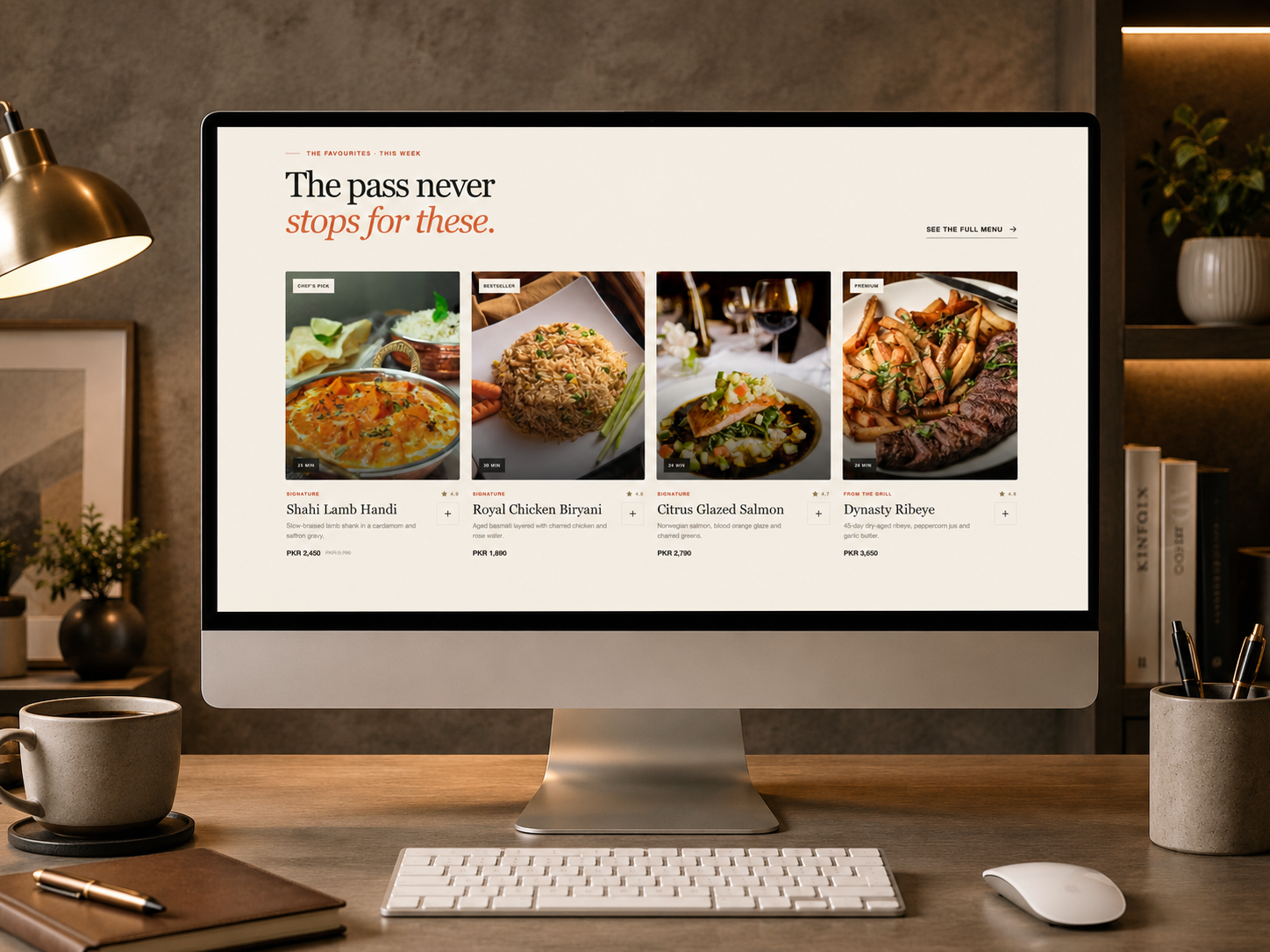 Online ordering website